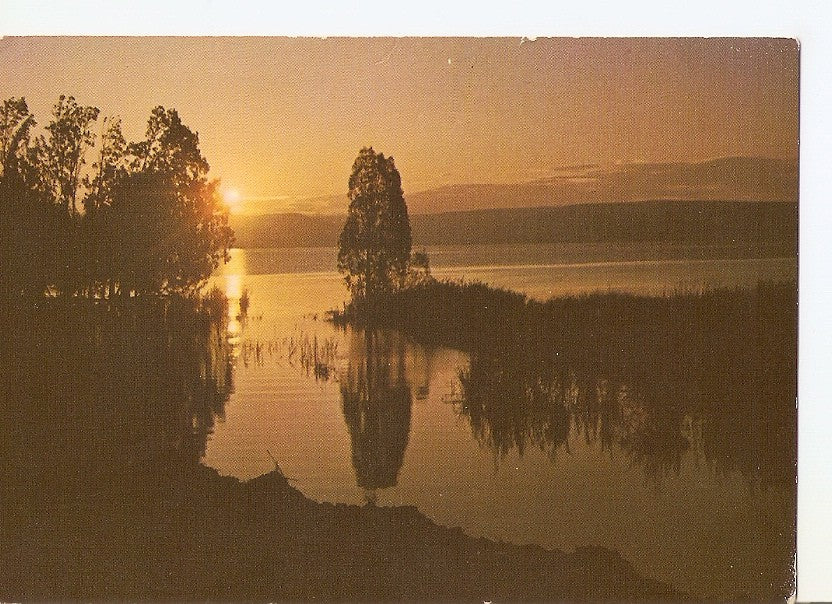 Postal 033125 : Sunrise at the lake of Galilee