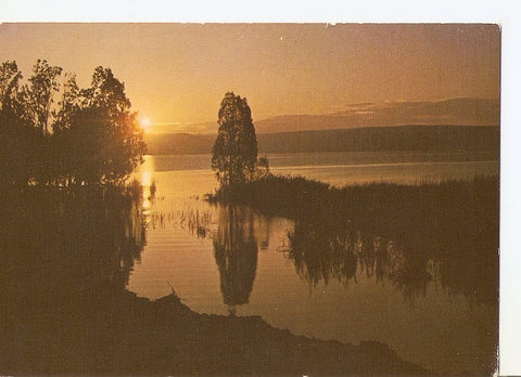 Postal 033125 : Sunrise at the lake of Galilee