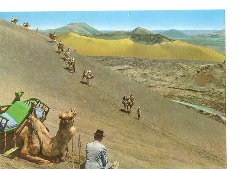 Postal 033220 : Lanzarote. Caravana en la Montaña del Fuego