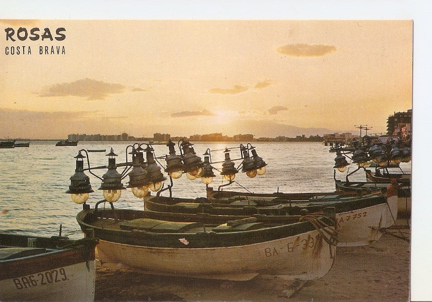 Postal 033302 : Rosas (Costa Brava). Clasico atardecer