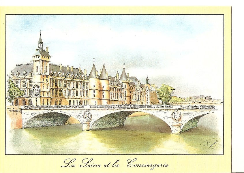 Postal 033392 : Scenes et architecture de Paris. La Seine et la Conciergerie