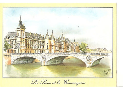 Postal 033392 : Scenes et architecture de Paris. La Seine et la Conciergerie