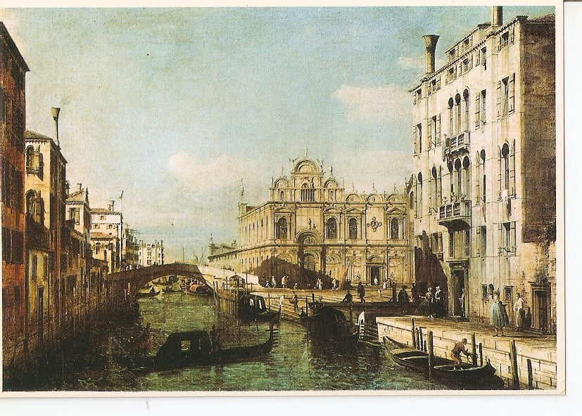 Postal 033490 : Bellotto: Venice the School of Saint Mark an the rio of the beggars - Gallery Academy (Italy)