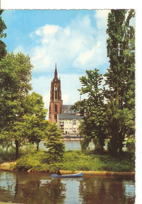 Postal 033590 : Frankfurt/Main. Mainpartie mit Dom