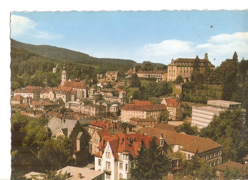 Postal 033609 : Baden-Baden. Blick zun neuen Schloss