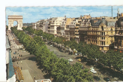 Postal 033639 : Paris et ser Merveilles. Lavenue des Champs-Elysees et larc de triomphe de letoile