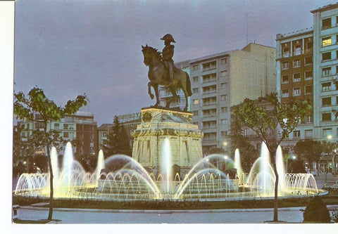 Postal 033773 : Logroño. Plaza del Espolon u Monumento al General Espartero