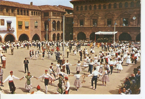 Postal 033809 : Danzas y bailes regionales de España. Sardanas en el pueblo Español (Barcelona)