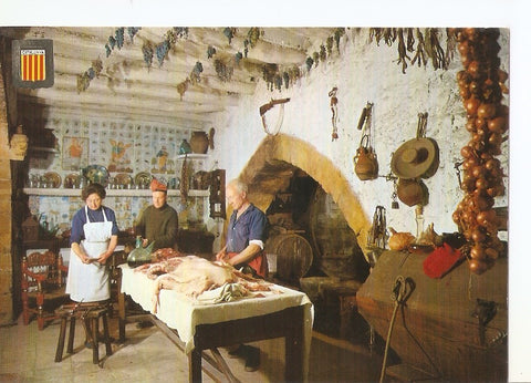 Postal 033822 : Catalunya tipica. Matança del porc