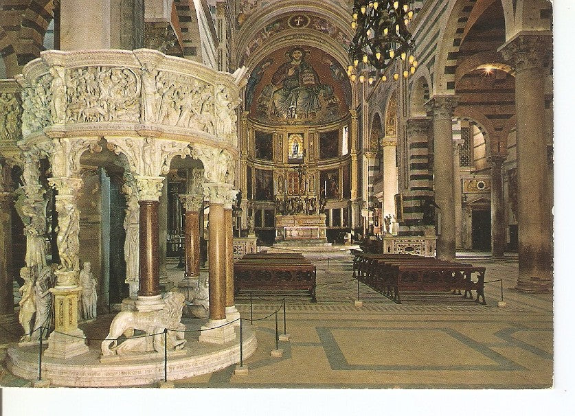 Postal 033833 : Pisa. Cathedral - Pulpit by Giovanni Pisano and High Altar