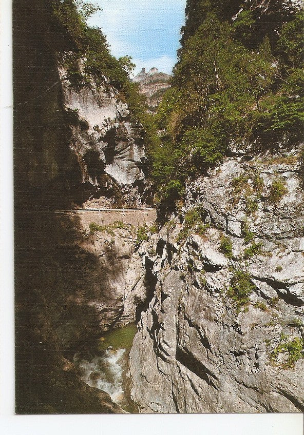 Postal 033954 : Cañon de Añisclo - Pirineo Aragones desfiladero del Rio Bellos y Pico Sestrales
