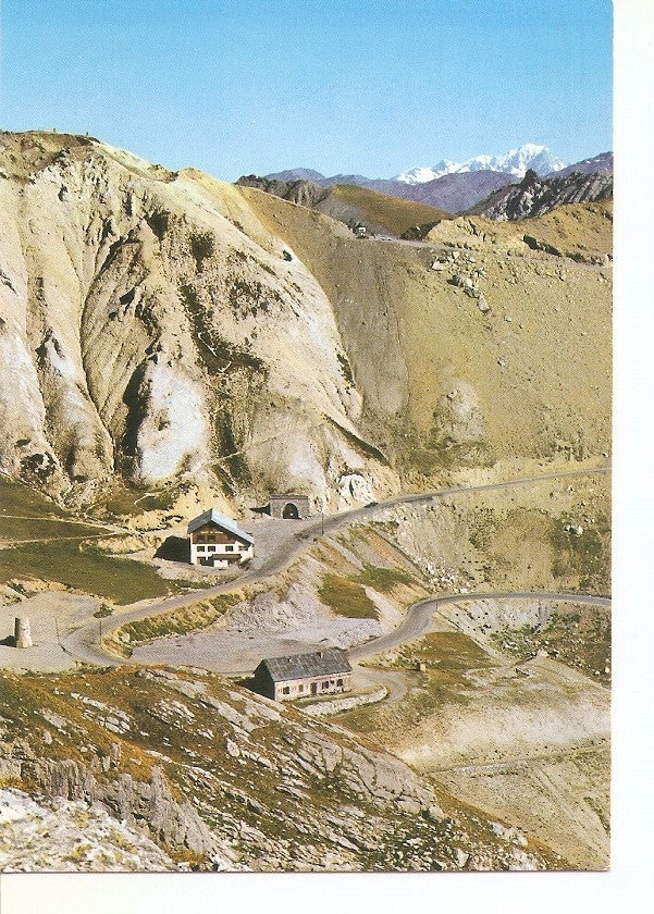 Postal 034002 : Col du Galibier. Le Chalet et le Mont Blanc