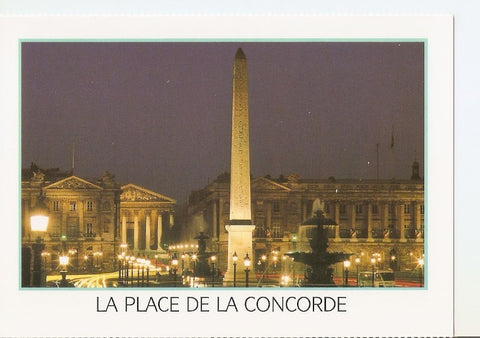 Postal 034098 : La Place de la Concorde. Paris