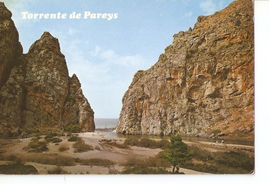 Postal 034258 : Mallorca (Baleares) España. La Calobra. Desembocadura del Torrente de Pareys