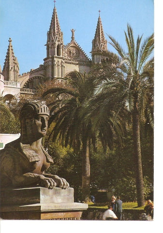 Postal 034260 : Mallorca (Baleares) España. Palma. La Catedral desde la plaza de la Reina
