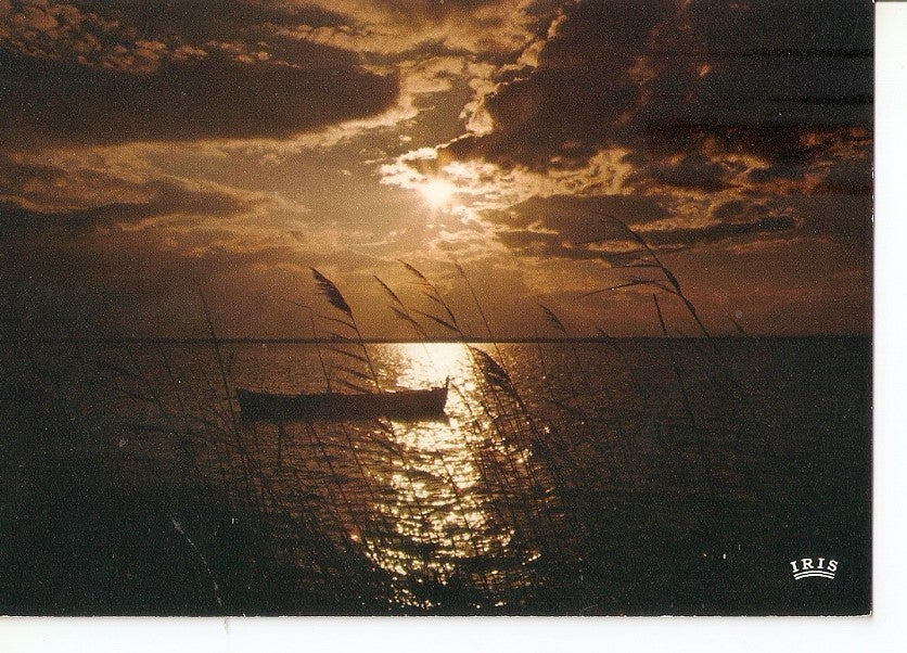 Postal 034292 : Ocaso en un lago
