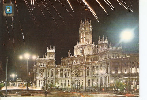 Postal 034308 : Madrid. Palacio de Comunicaciones. Vista nocturna