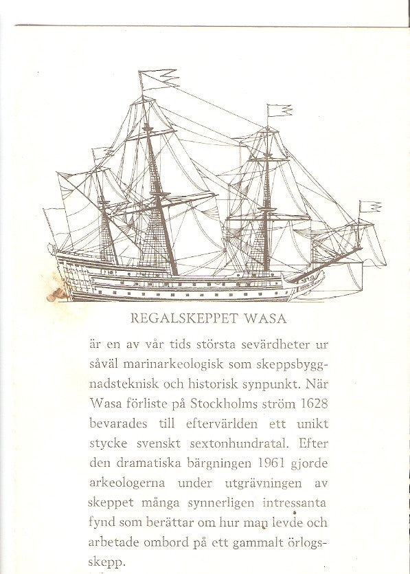 Postal 034357 : Regalskeppet Wasa
