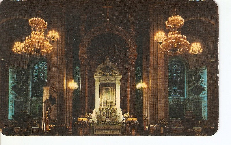 Postal 034427 : Altar principal en la basilica de Guadalupe. Mexico D.F.