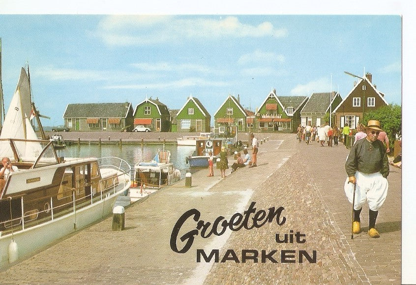 Postal 034452 : Groeter iut Marken (Holland)