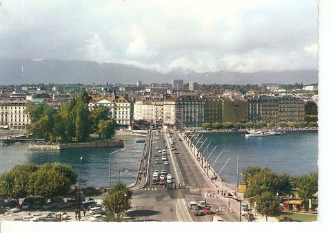 Postal 034543 : Geneve. Le Pont du Mt Blanc et lIle J.-J Rousseau