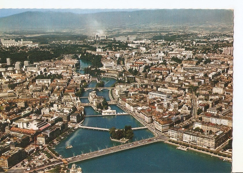 Postal 034544 : Geneve. Pont du Mt Blanc pot des Berques
