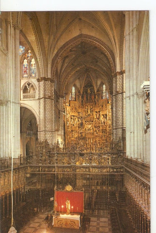 Postal 034551 : Toledo. Catedral. Nave central Coro y Retablo Mayor