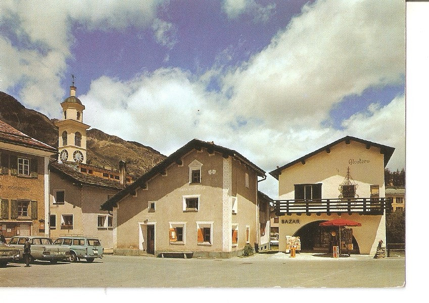 Postal 034612 : Dorplatz in Sils-Maria (Suiza)