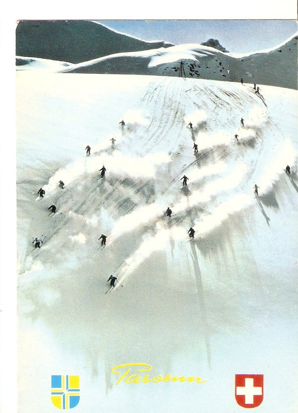 Postal 034623 : Parsenn. Stiebende Abfahrt