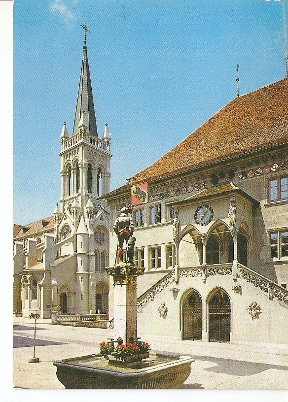Postal 034625 : Bern. Hotel de Ville et Fontaine-Venner