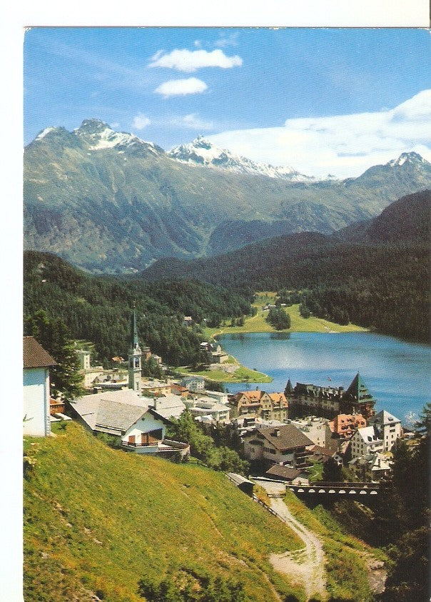 Postal 034658 : St. Moritz mit Languardkette (Suiza)