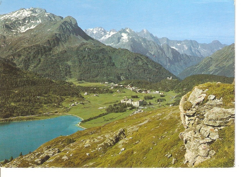 Postal 034663 : Maloja. Oberengadin mit Piz Salacina (Suiza)_