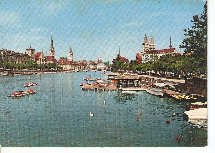 Postal 034735 : Zurich. Blick von der Quabrucke auf die City (Suiza)