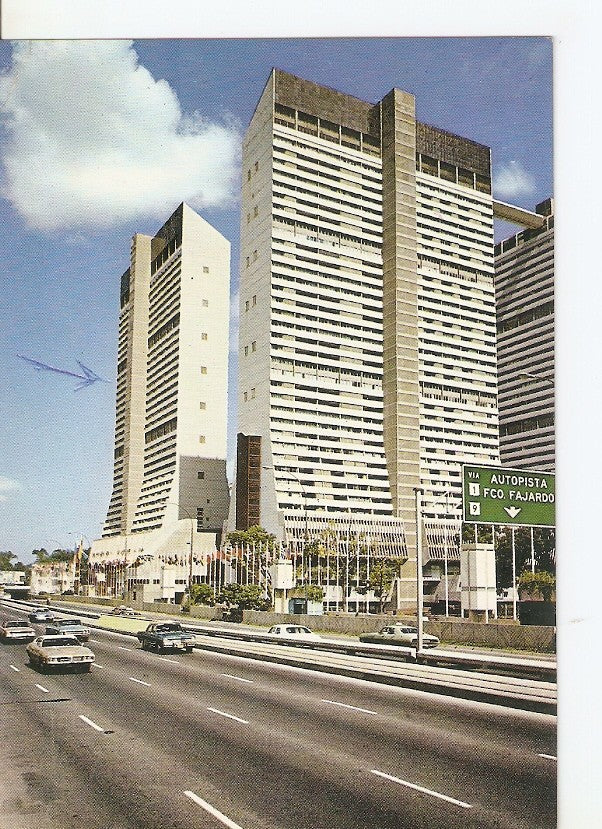 Postal 034743 : Edificios Parque Central desde Avenida Bolivar. Central Park Buildings with Bolivar Avenue Caracas - Venezuela