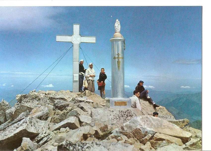 Postal 034770 : Pirineos Centrales. Pico del Aneto. Cruz y Virgen del Pilar