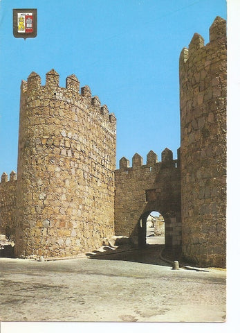 Postal 034855 : Avila. Muralla. Puerta del Adaja