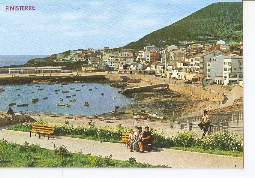 Postal 034877 : Finisterre (La Coruña). Jardines del Ayuntamiento y Puerto