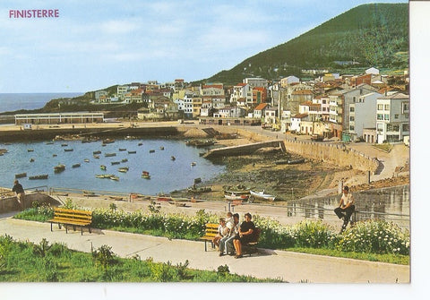 Postal 034877 : Finisterre (La Coruña). Jardines del Ayuntamiento y Puerto
