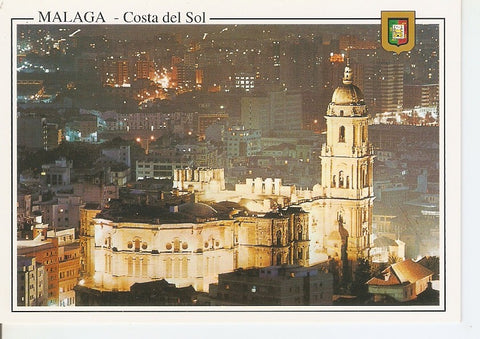 Postal 034959 : Malaga - Costa del Sol. Catedral iluminada