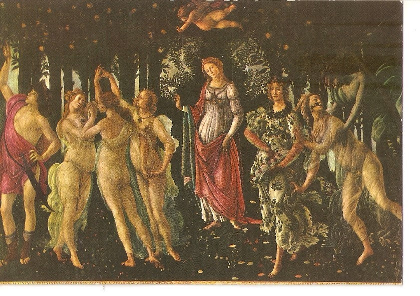 Postal 035072 : Firenze - Galleria Uffizi. Sandro Botticelli. La primavera