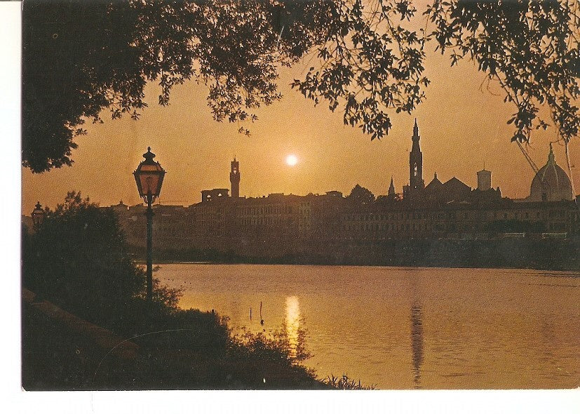Postal 035077 : Firenze. Tramonto sul fiume