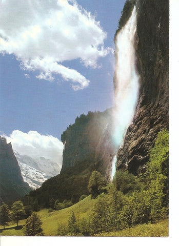 Postal 035086 : Lauterbrunnen: Staubbachfall mit Schwarzmonch und Grosshorn