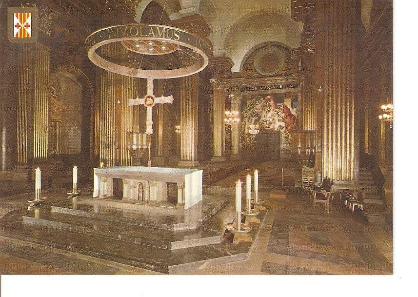 Postal 035121 : Vic (Barcelona). Ciutat dinteres Turistic. Catedral Altar major i nau central