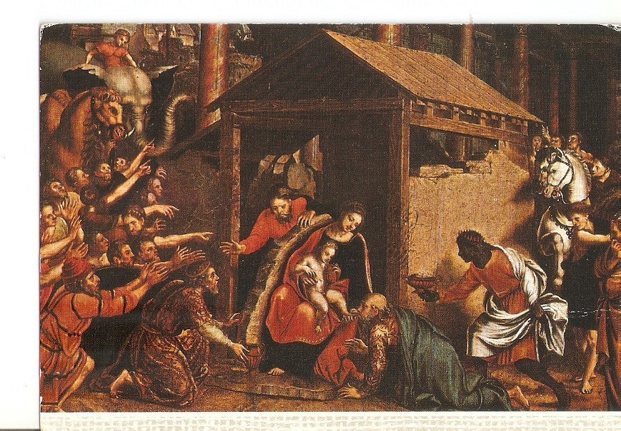 Postal 035144 : La Adoracion de los Reyes. Cuadro