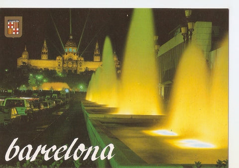 Postal 035211 : Barcelona. Fuentes y Palacio Nacional de Montjuic