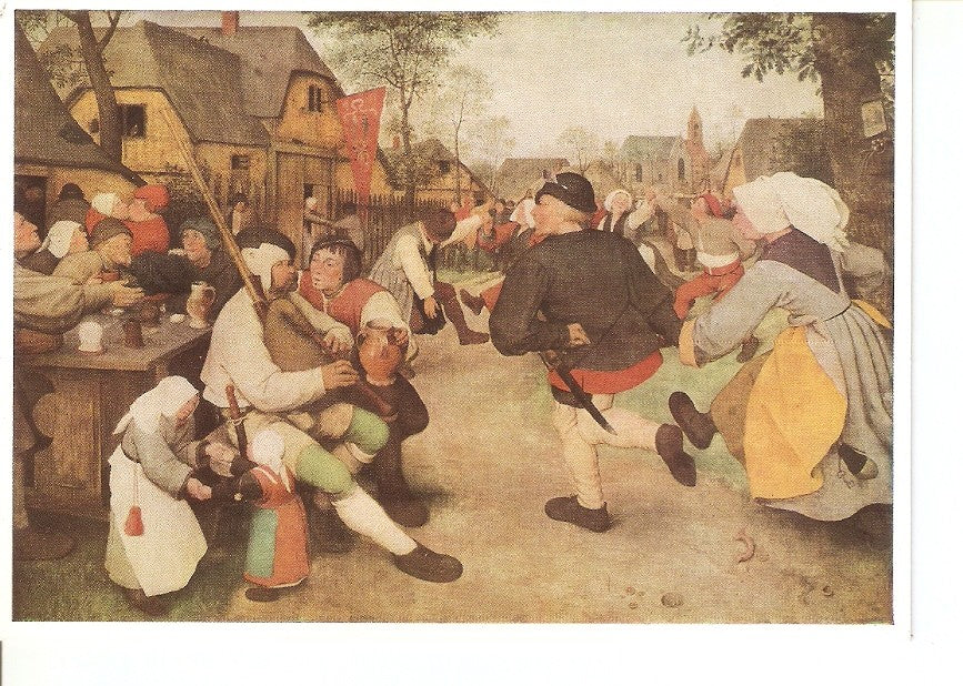 Postal 035252 : Wien Kunsthistoriches Museum. Pieter Bruegel. The peasant dance