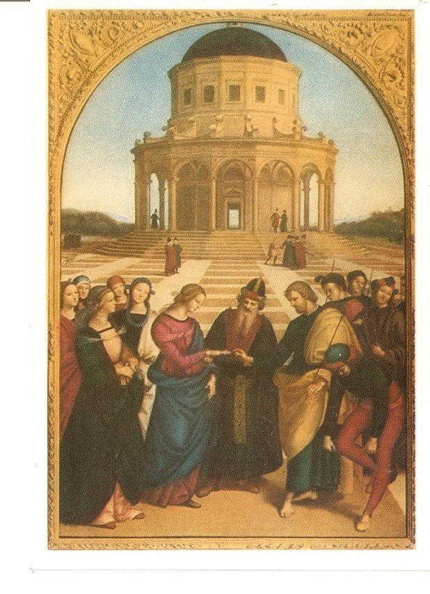 Postal 035255 : Lo Sposalizio della Vergine. Rafaello Sanzio. Pinacoteca di Brera Milano