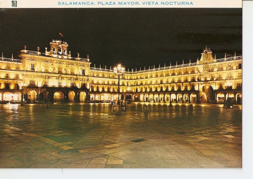 Postal 035284 : Salamanca Plaza Mayor. Vista nocturna