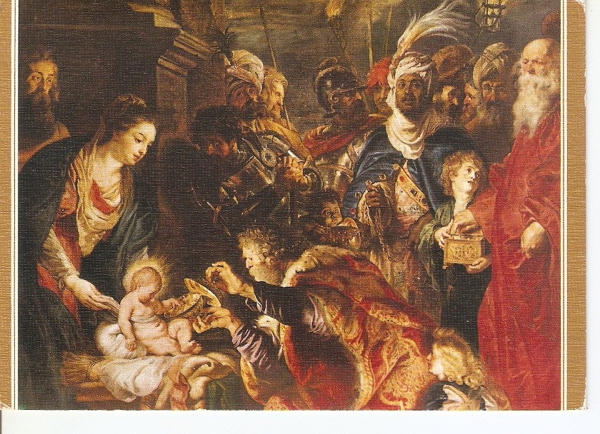 Postal 035303 : Rubens. La Adoracion de los Magos. Detalle