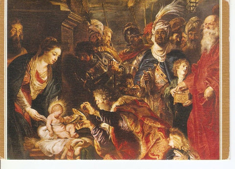 Postal 035303 : Rubens. La Adoracion de los Magos. Detalle